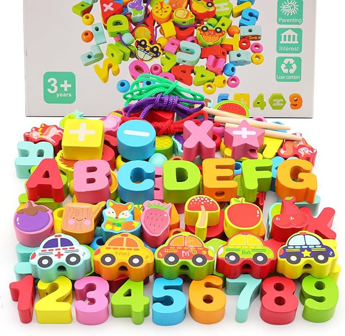 Ensemble de 100 Jouets de Filetage pour Enfants