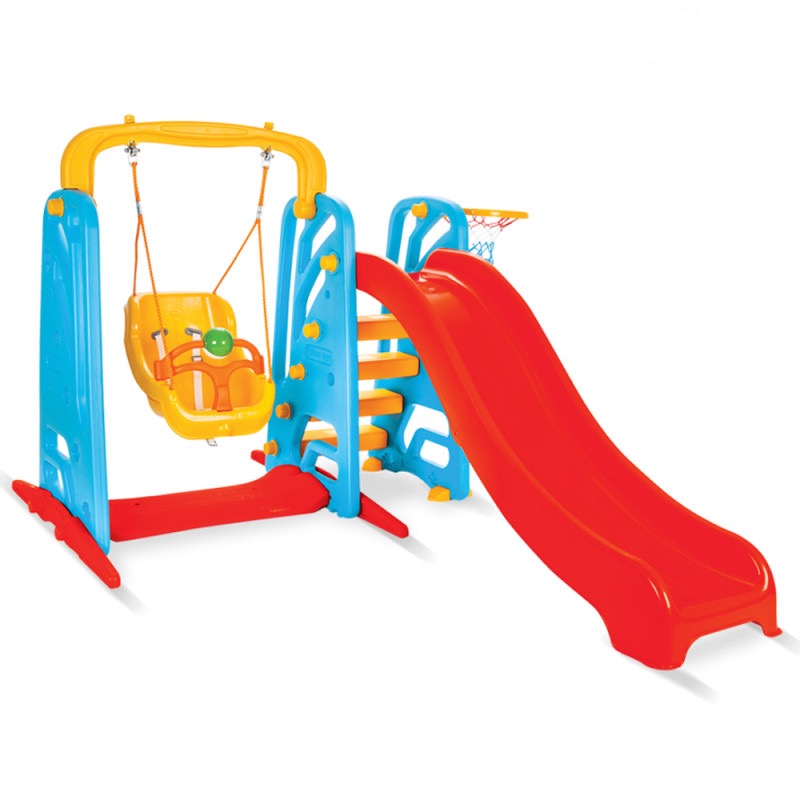 Air de Jeu : Toboggan, Balançoire et Panier de Basket - Pilsan