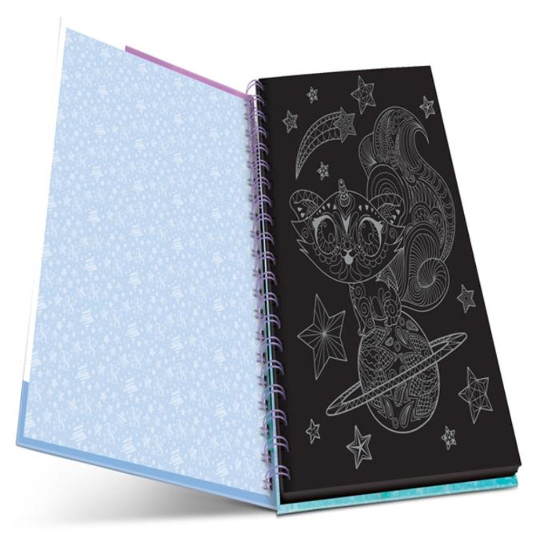 Livre de Coloriage (Black Pages) Coloria - Nebulous Stars