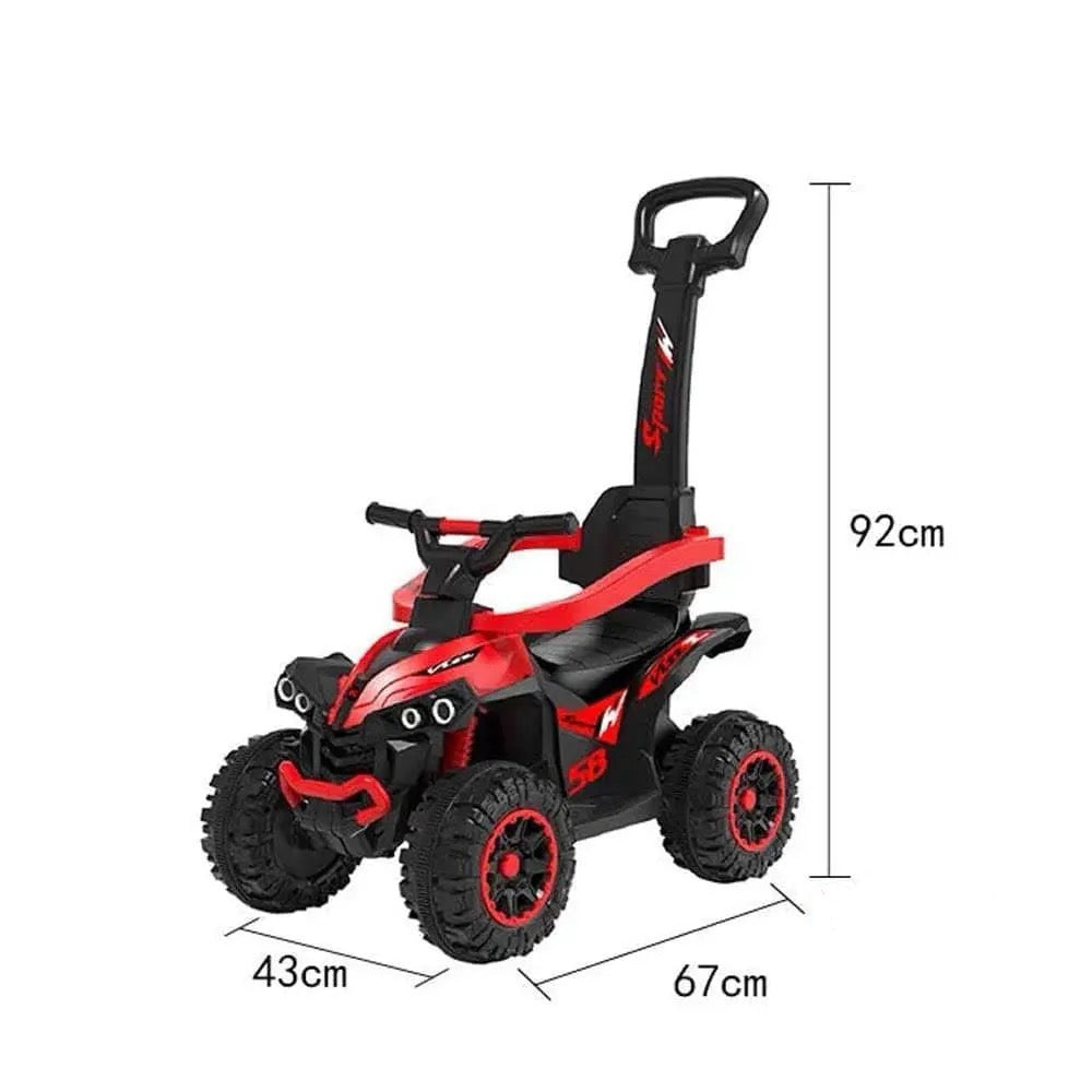 Baby Car Quad avec Poignée et Barre de sécurité - Bleu