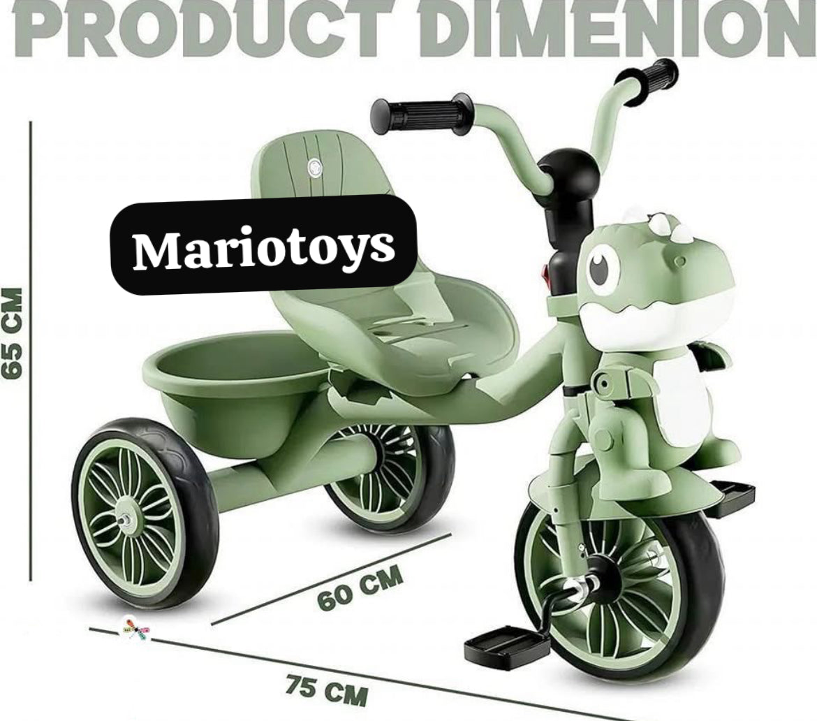 Tricycle enfant dinosaure – Vert - 2A+