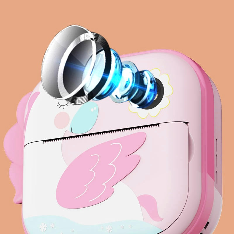 Appareil Photo pour Enfants avec Impression Instantanée (Stickers + Feutres)