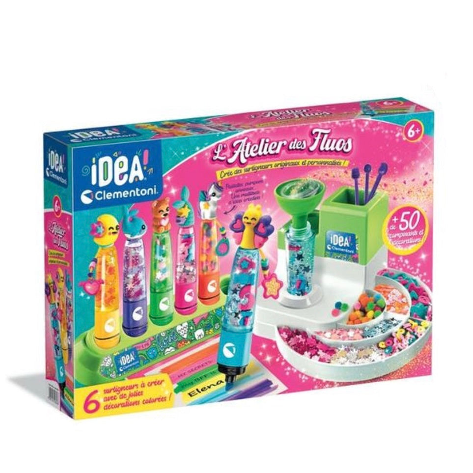 L'Atelier des Fluos : Kit Créatif pour Enfants - Clementoni