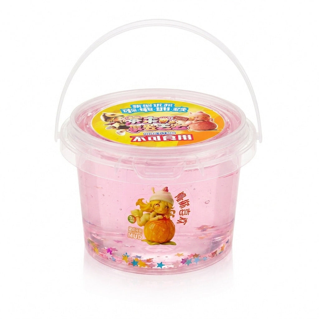 Slime Translucide Pailleté - Pot de Gelée Élastique
