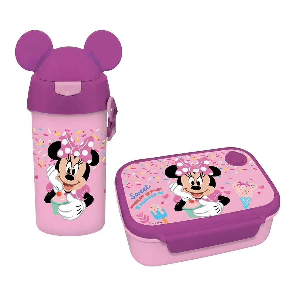 Set Repas Disney Minnie – Sac Isotherme, Gourde et Boîte à Repas