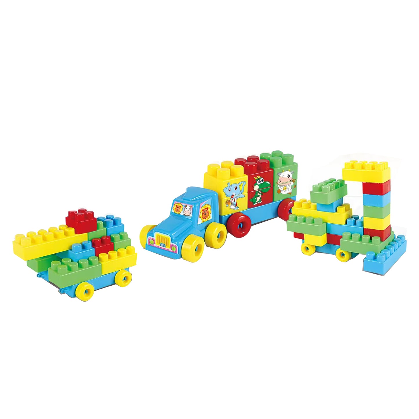 Jeu de Blocs Éducatifs – Coffret 58 pièces avec train