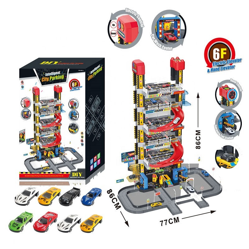 Train de Construction – Circuit Voitures de Course à Fente Électrique