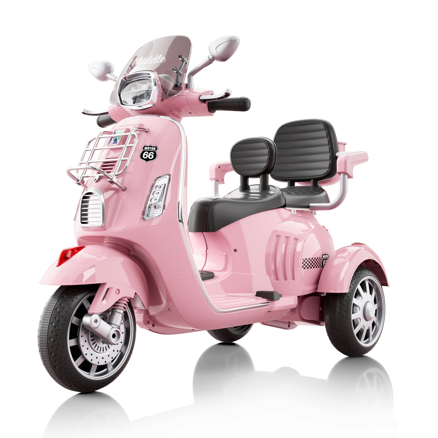 Moto Électrique 2 Place Vespa à 3 Roues pour Enfants