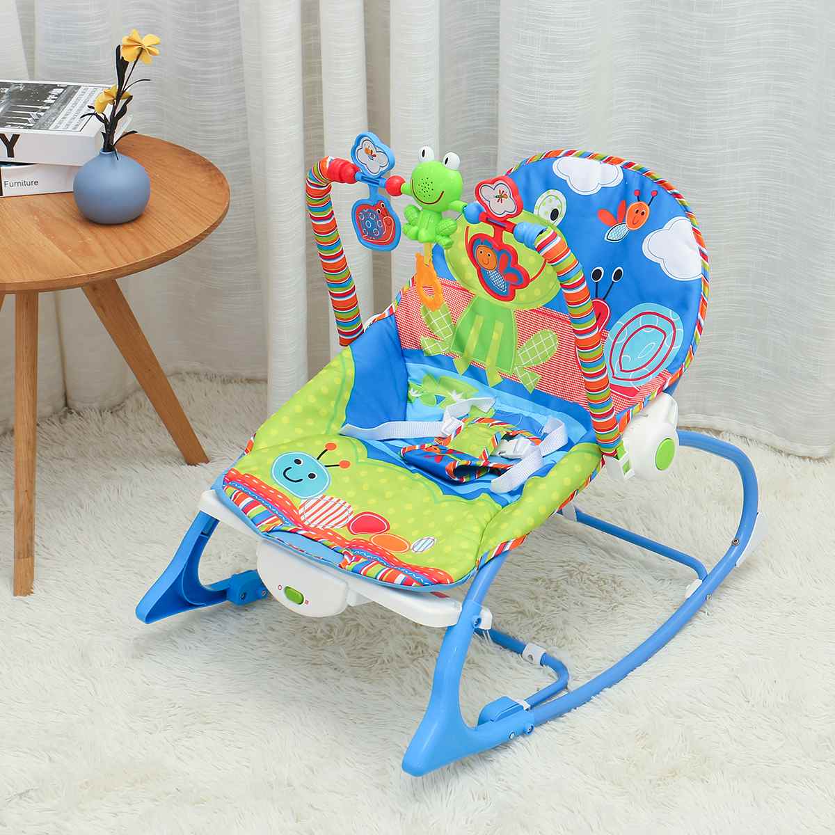 Chaise à Bascule pour Bébé avec Musique et Vibration - TiiBaby