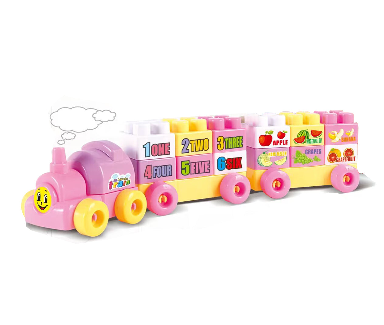 Jeu de Blocs Éducatifs – Coffret 58 pièces avec train