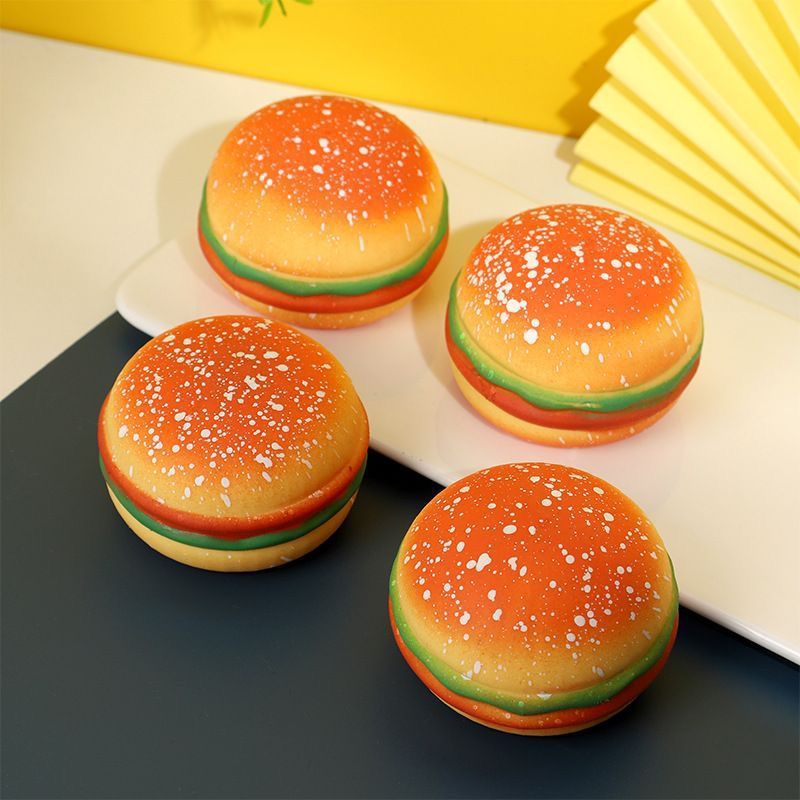 Squishy Burger Gourmand – Jouet Anti-Stress Slow Rising