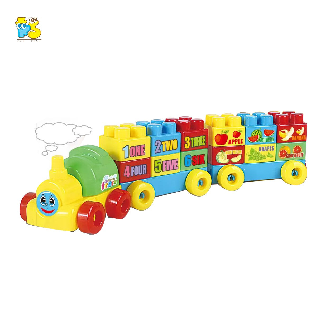 Jeu de Blocs Éducatifs – Coffret 58 pièces avec train