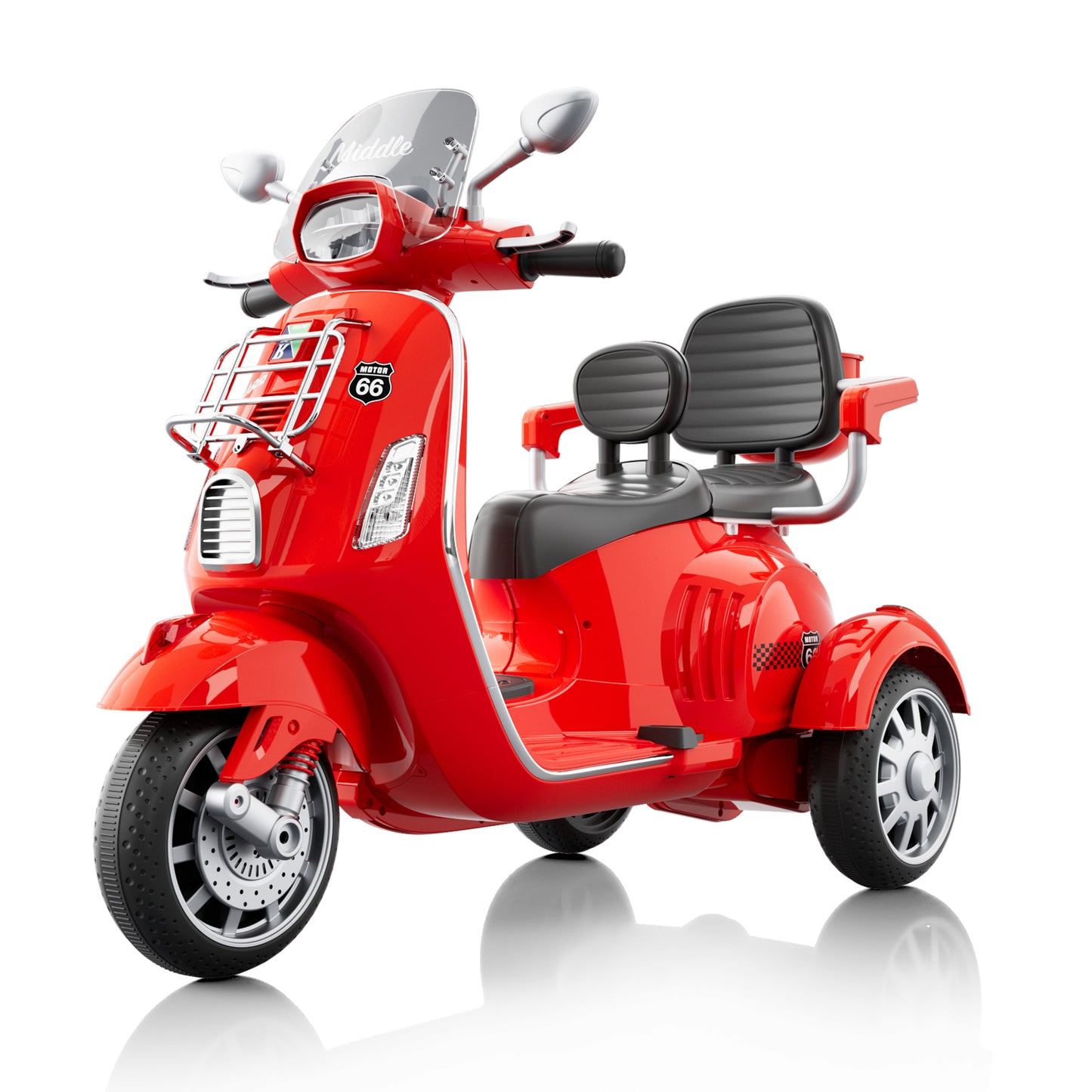 Moto Électrique 2 Place Vespa à 3 Roues pour Enfants