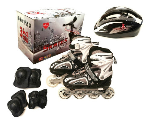 Rollers Évolutifs Noir + Kit Complet de Protection