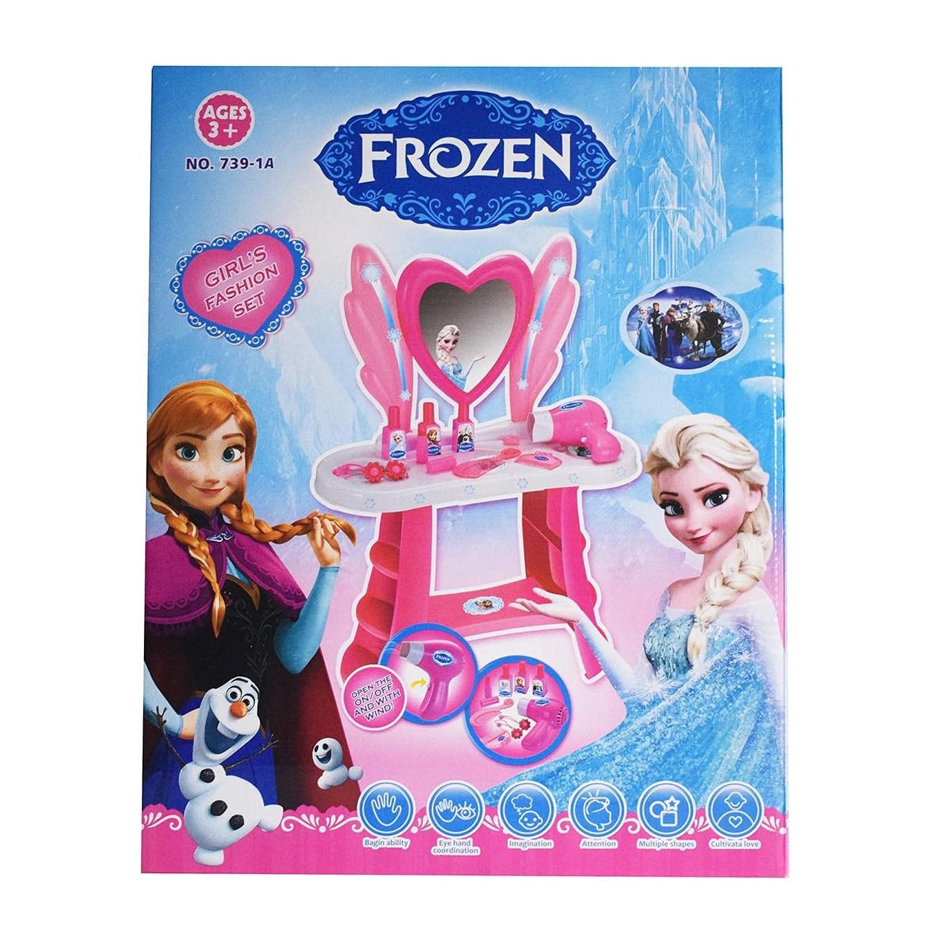 Coiffeuse Enfant avec Accessoires : La Reine des Neiges (Frozen)