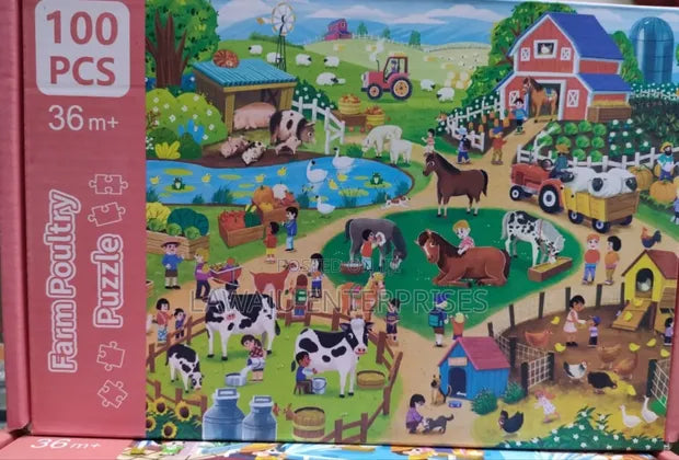 Puzzle Ferme en Bois – 100 Pièces