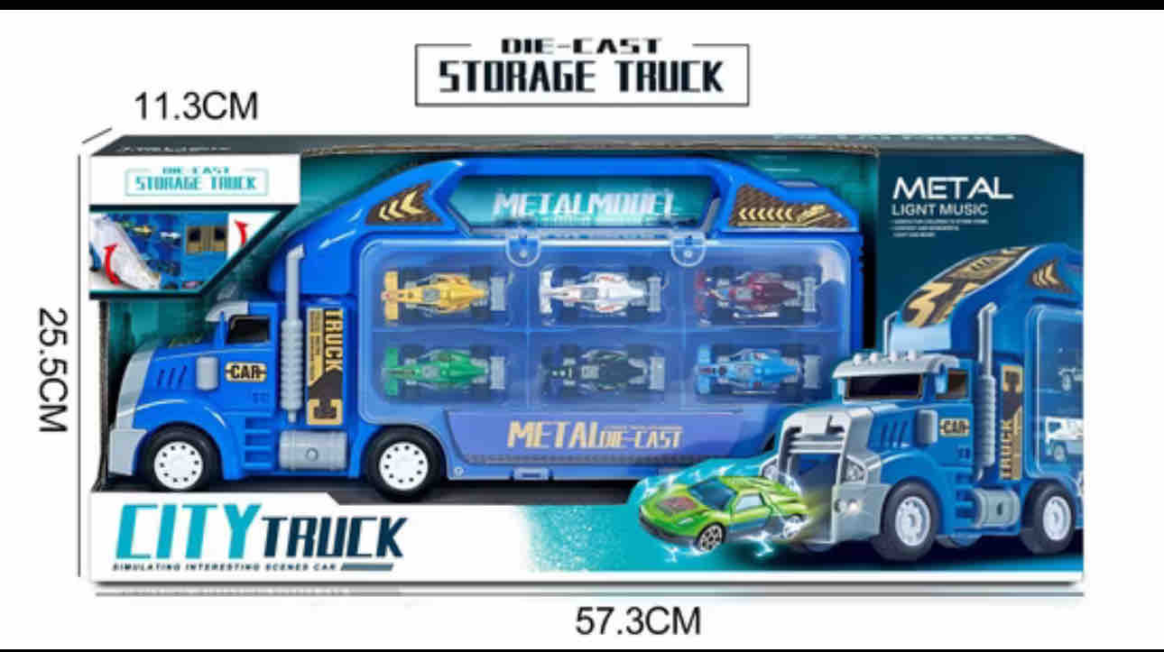 City Parking – Camion de Rangement avec Lumières, Musique et Éjection