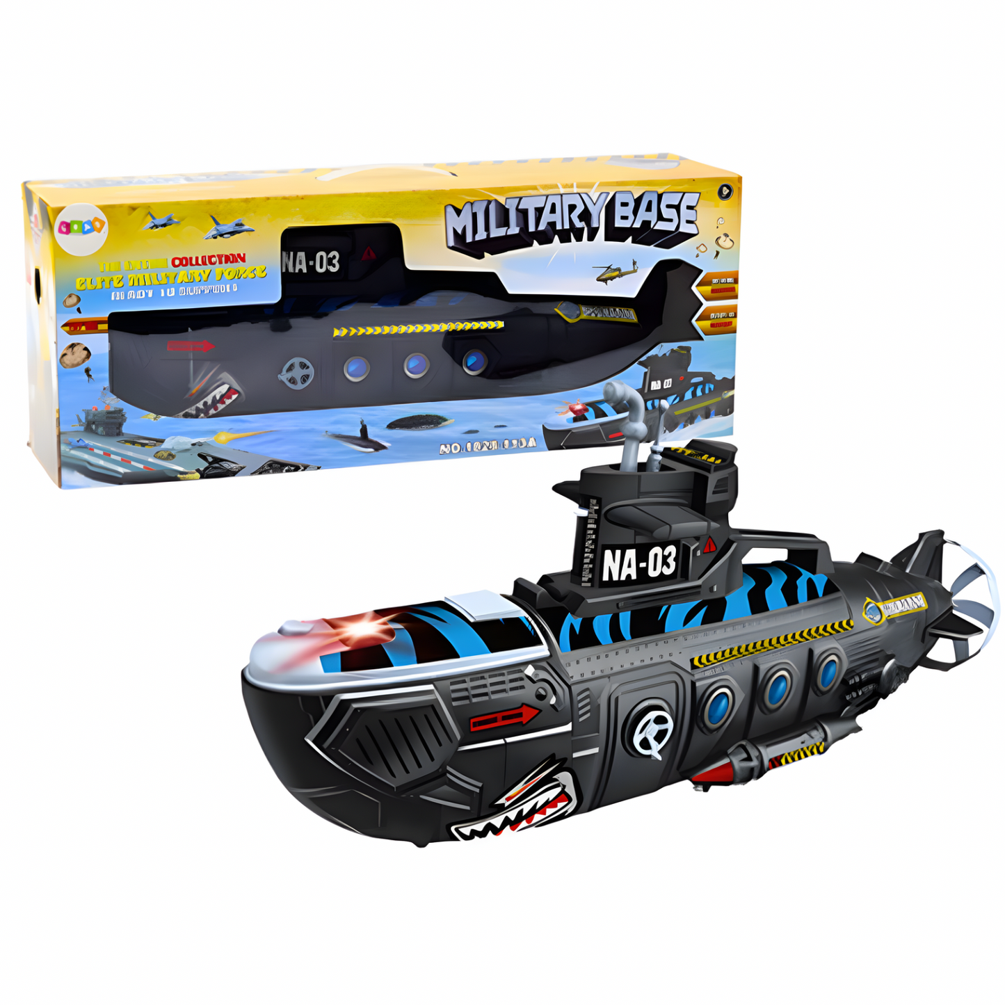 Sous-marin Militaire NA-03 – Lumières, Musique & Soldats Inclus