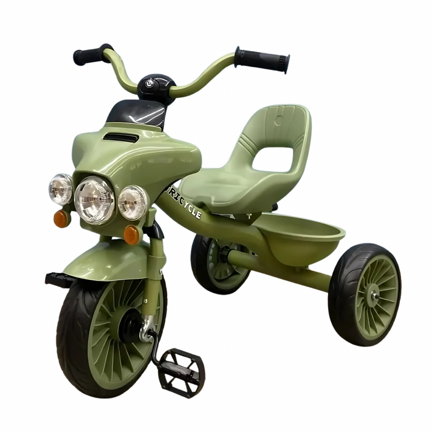 Tricycle Moto avec Phares - Vert