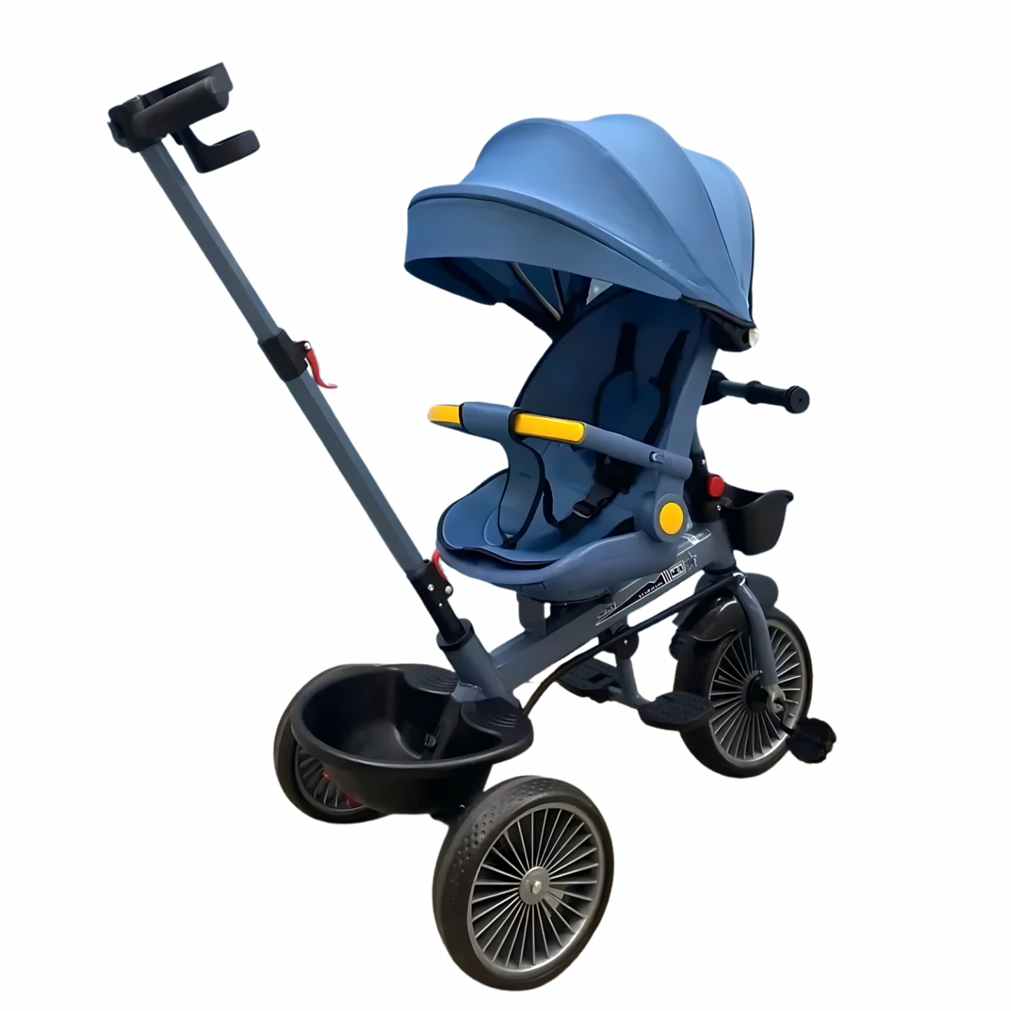 Tricycle évolutif avec Parasol et Canopy – Bleu foncé