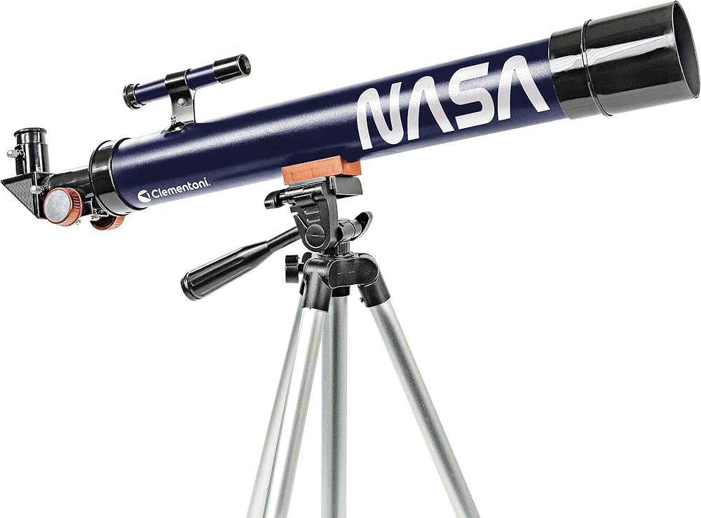 Télescope Enfant 8 Ans+ – Observation de la Lune et des Étoiles | Grossissement 300× | Trépied Réglable - Clementoni
