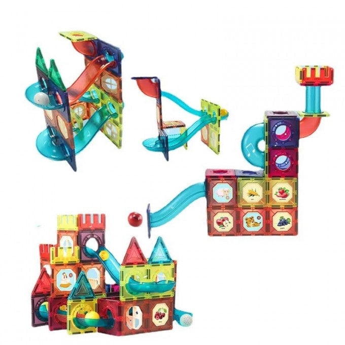 Ensemble de construction magnétiques - 97 pièces - Multicolore