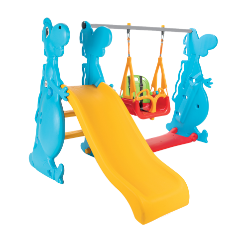Air de Jeu Dinosaure : Toboggan et Balançoire - Pilsan