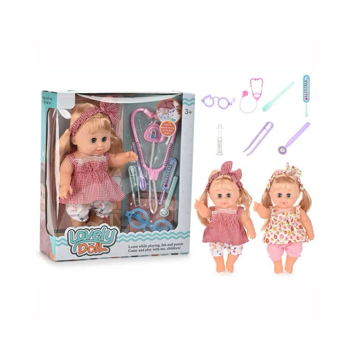 Poupée Bébé avec Set de Docteur