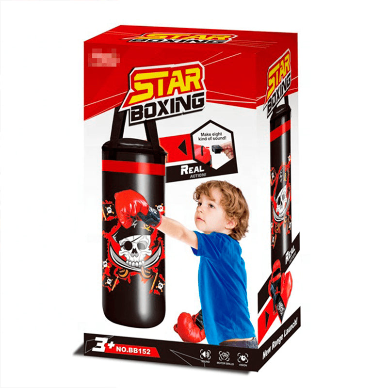 Sac de Boxe avec Gants de Boxe et Sons