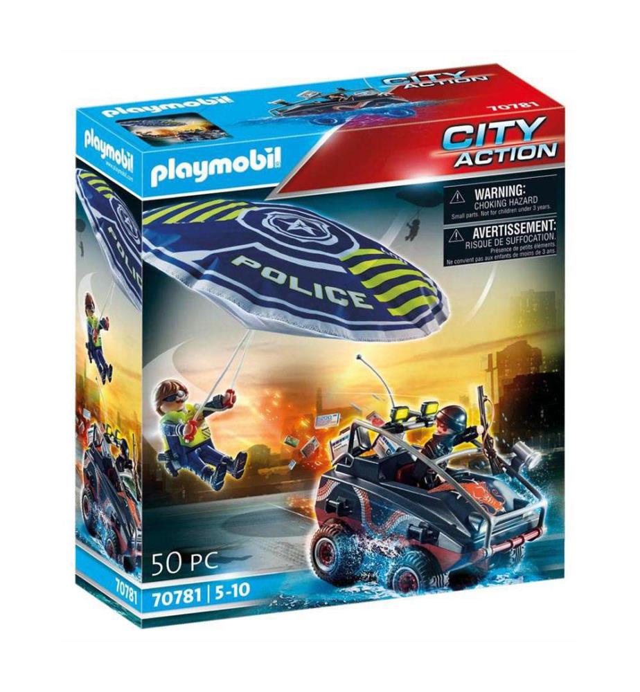 Policier Parachutiste et Quad des Bandits - Playmobil City Action