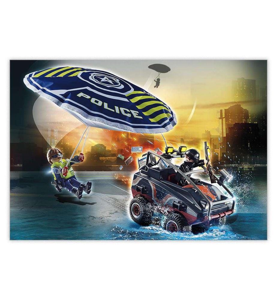 Policier Parachutiste et Quad des Bandits - Playmobil City Action