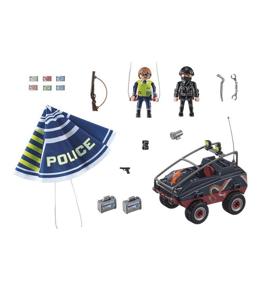 Policier Parachutiste et Quad des Bandits - Playmobil City Action