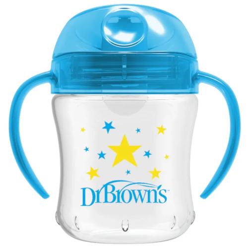 Dr. Brown’s – Gobelet Transition 180 ml avec poignées 6M+ – Bleu