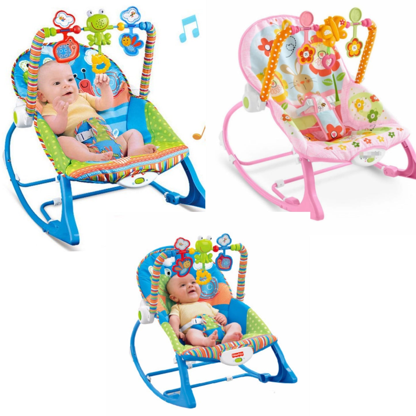 Chaise à Bascule pour Bébé avec Musique et Vibration - TiiBaby