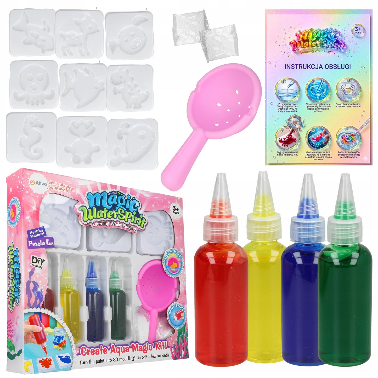 Magic Water Elf – Kit Créatif Figurines 3D à l'Eau - Rose