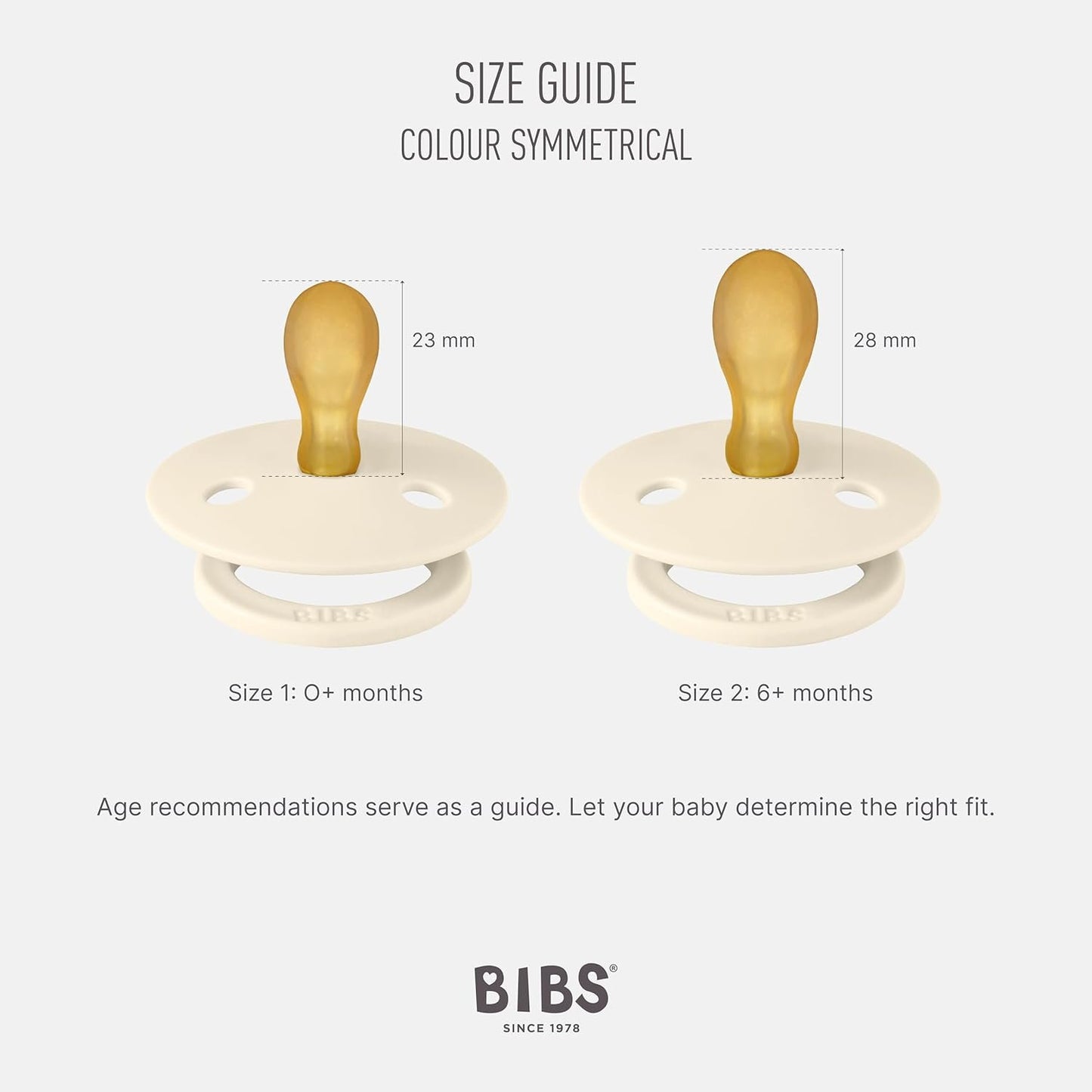 Lot de 2 sucettes symétriques Sage Glow – Bibs
