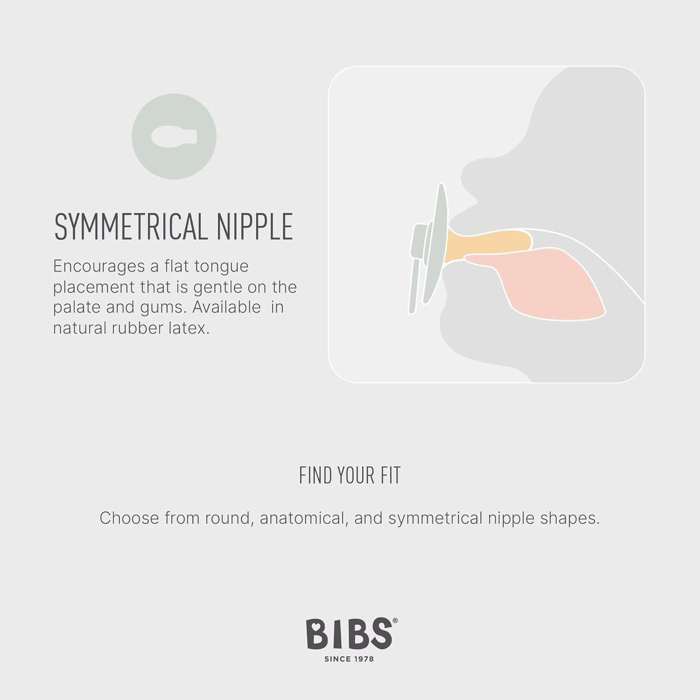 Lot de 2 sucettes symétriques Sage Glow – Bibs