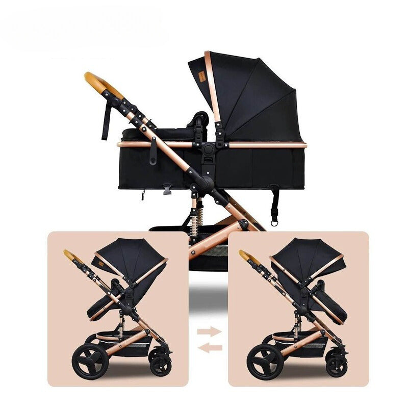 Pack poussette de Luxe 3 en 1 Noir – Belecoo
