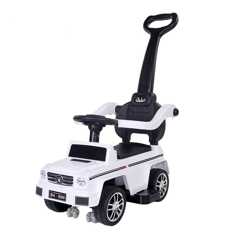 Porteur Voiture 4 en 1 avec Canne Parentale – Style G-Wagon - Blanc