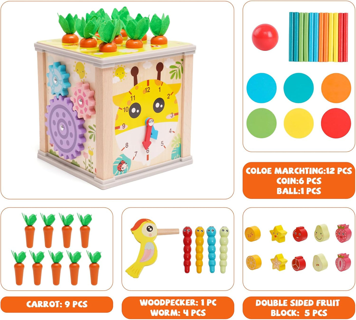 Cube d'activités 9 en 1 pour les tout-petits – Jouet Montessori Interactif