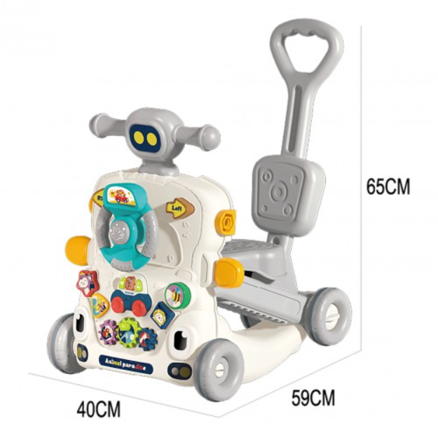 Trotteur Multifonction 6 en 1 pour Bébé Gris - Huanger
