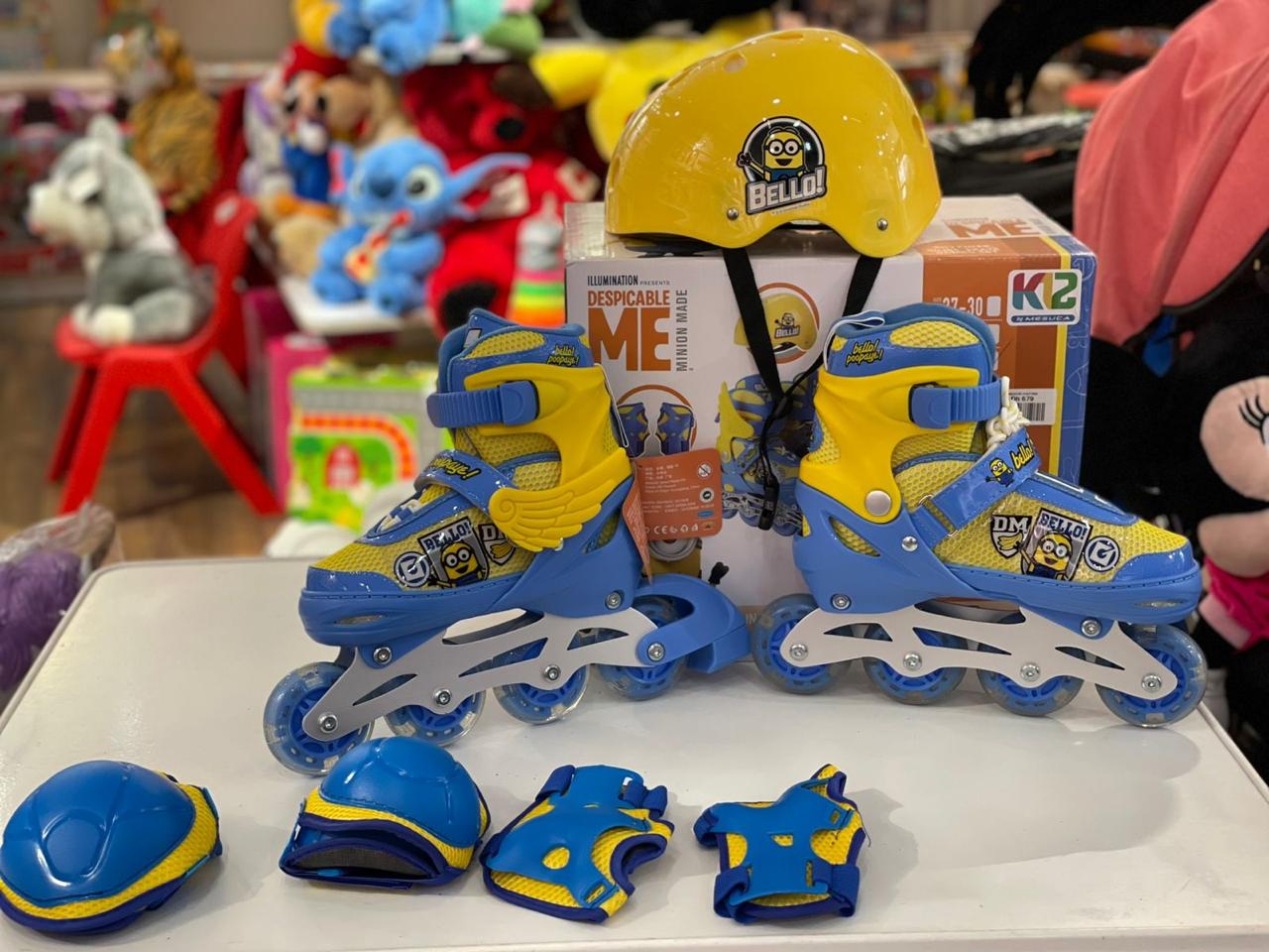 Patins à roulettes Minions – Set complet avec protections et casque