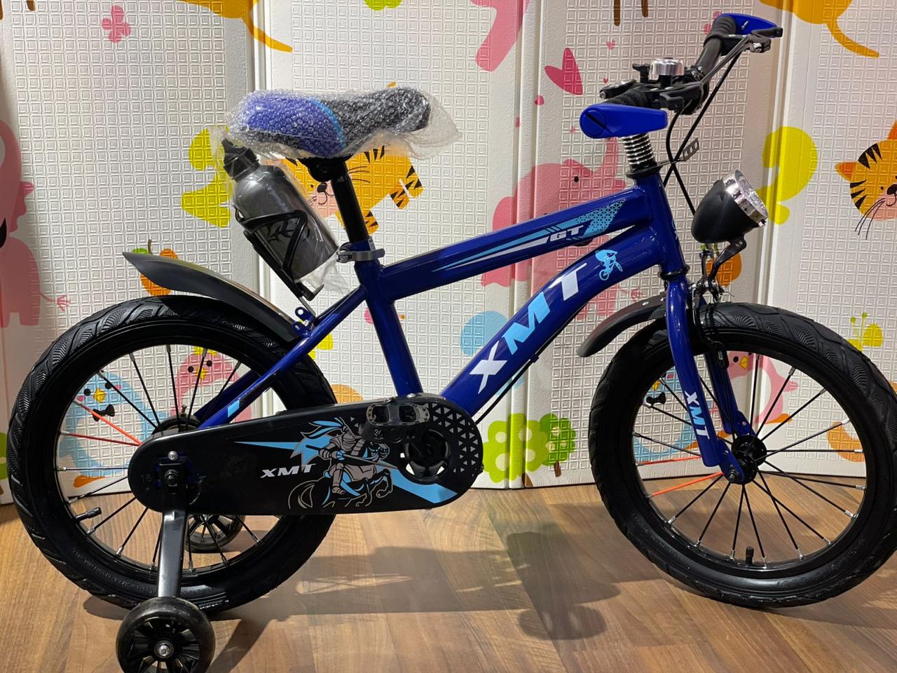 Vélo 16 pouce "XMT" bleu pour garçon - 5 ans à 8 ans