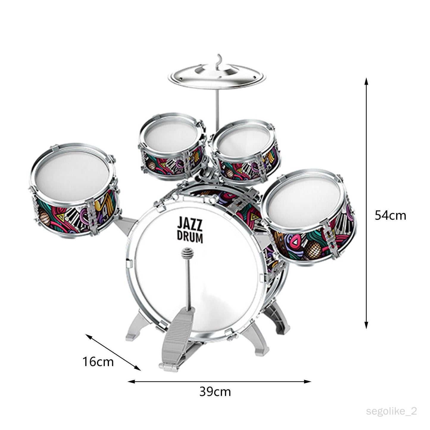 Ensemble de Batterie avec Tabouret pour Enfants