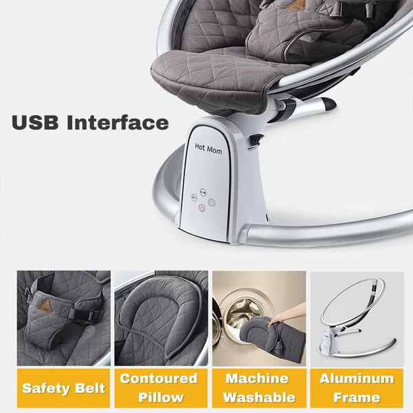 Chaise Berçante Électrique pour Bébé – Hot Mom