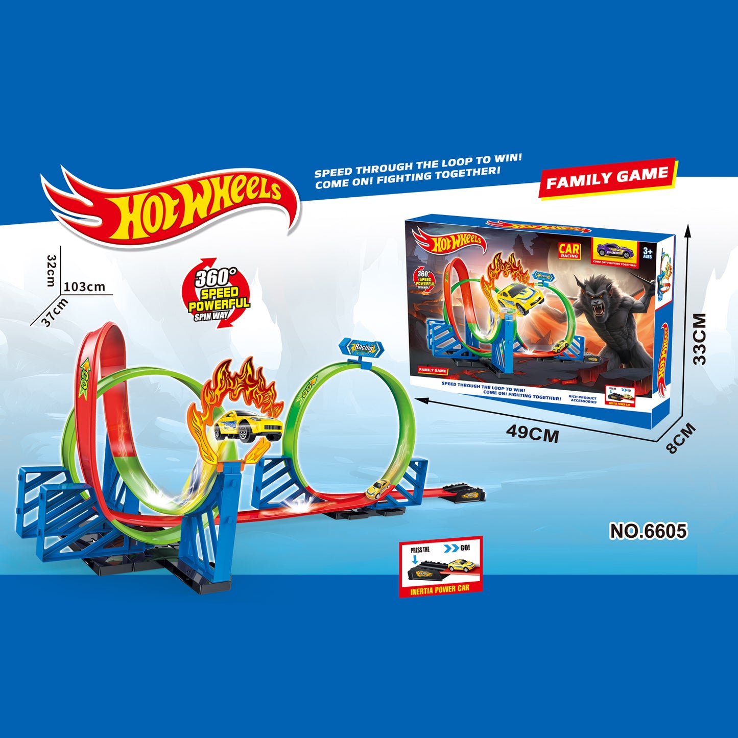Circuit Looping Hot Wheels – Défi Loup-Garou