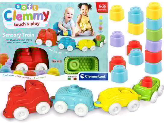 Clementoni Soft Clemmy - Train sensoriel à blocs souples