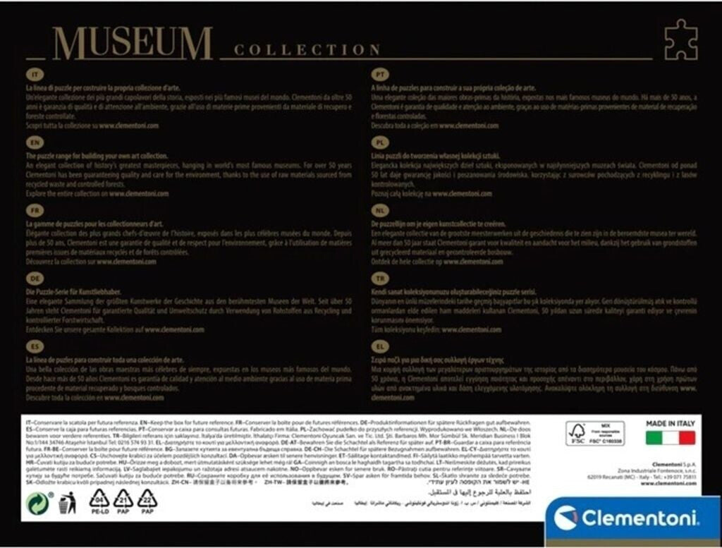 Puzzle Clementoni – Léonard de Vinci « La Joconde » (1000 pièces)