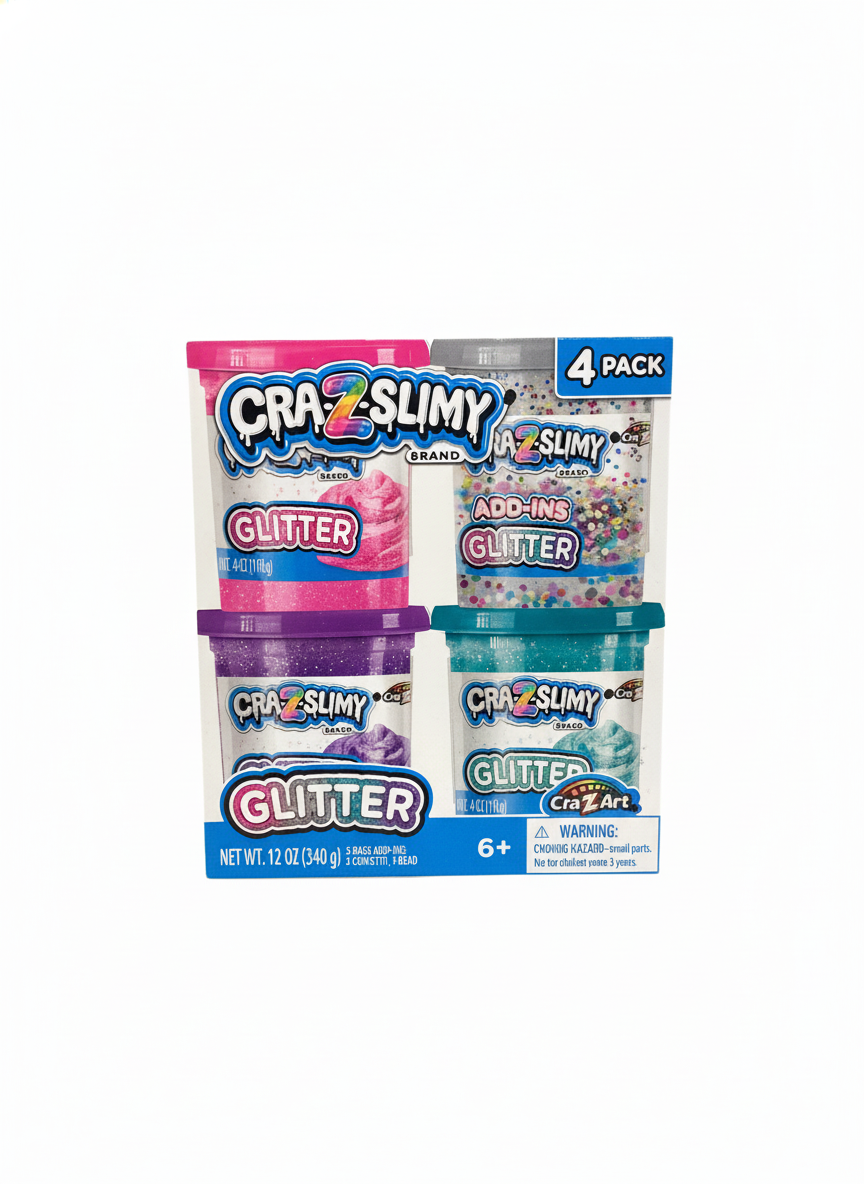 Cra-Z-Slimy Glitter! – Pack de 4 pots