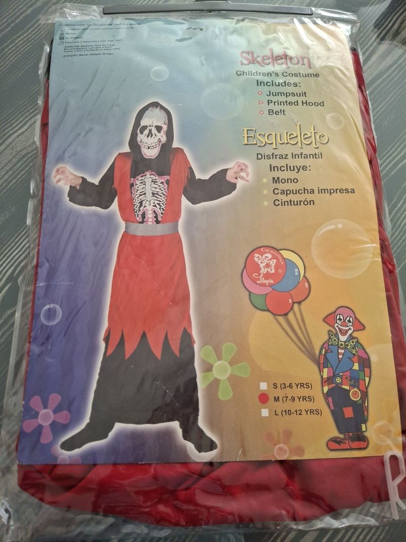 Déguisement Squelette Rouge Halloween